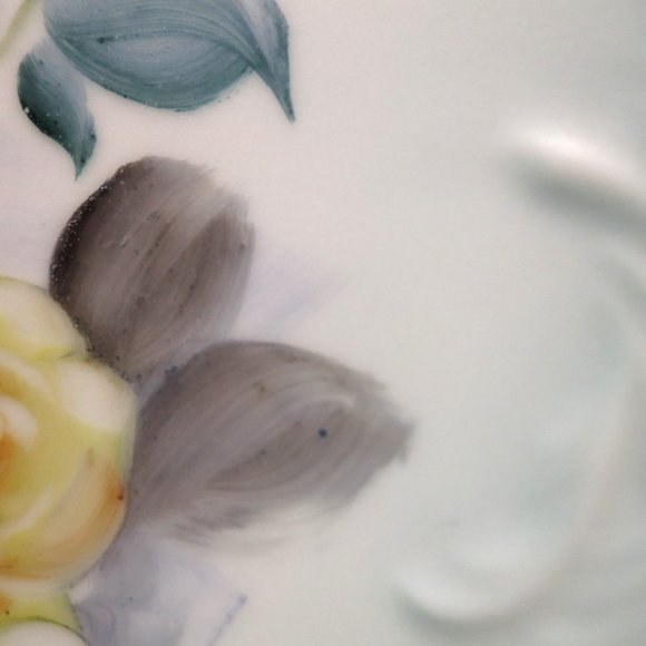 Hand-painted Decorative Plate Ng & Co Nagoya Nippon Misty Rose Signed Japan 8.5" - Picture 4 of 5